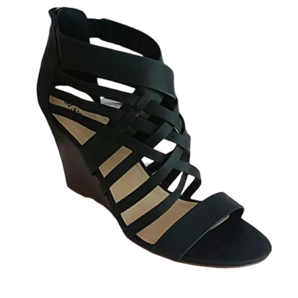 JustFab Shoes - JustFab Women's Wedge Sandals Black Size 10
